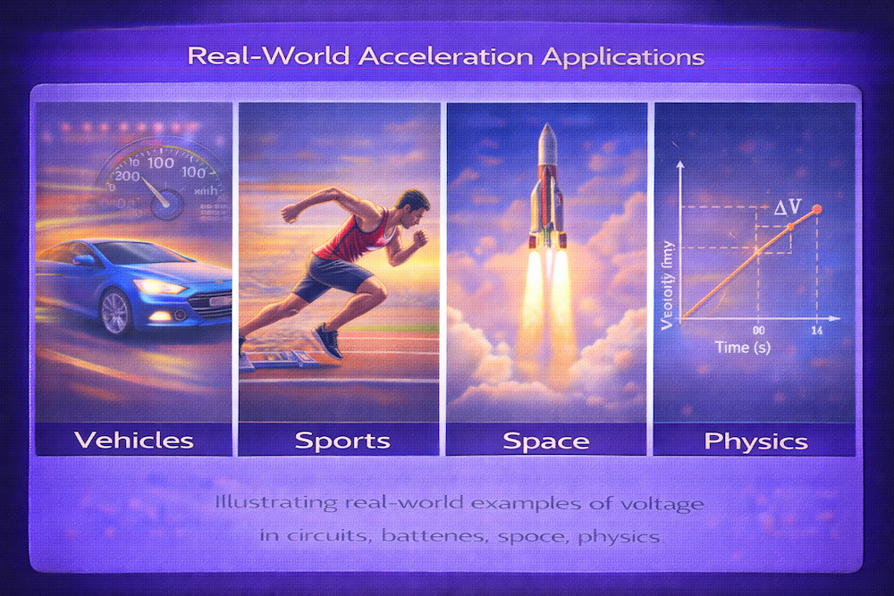 Free online acceleration calculator interface with initial final velocity time inputs m/s² result a = (v - u)/t